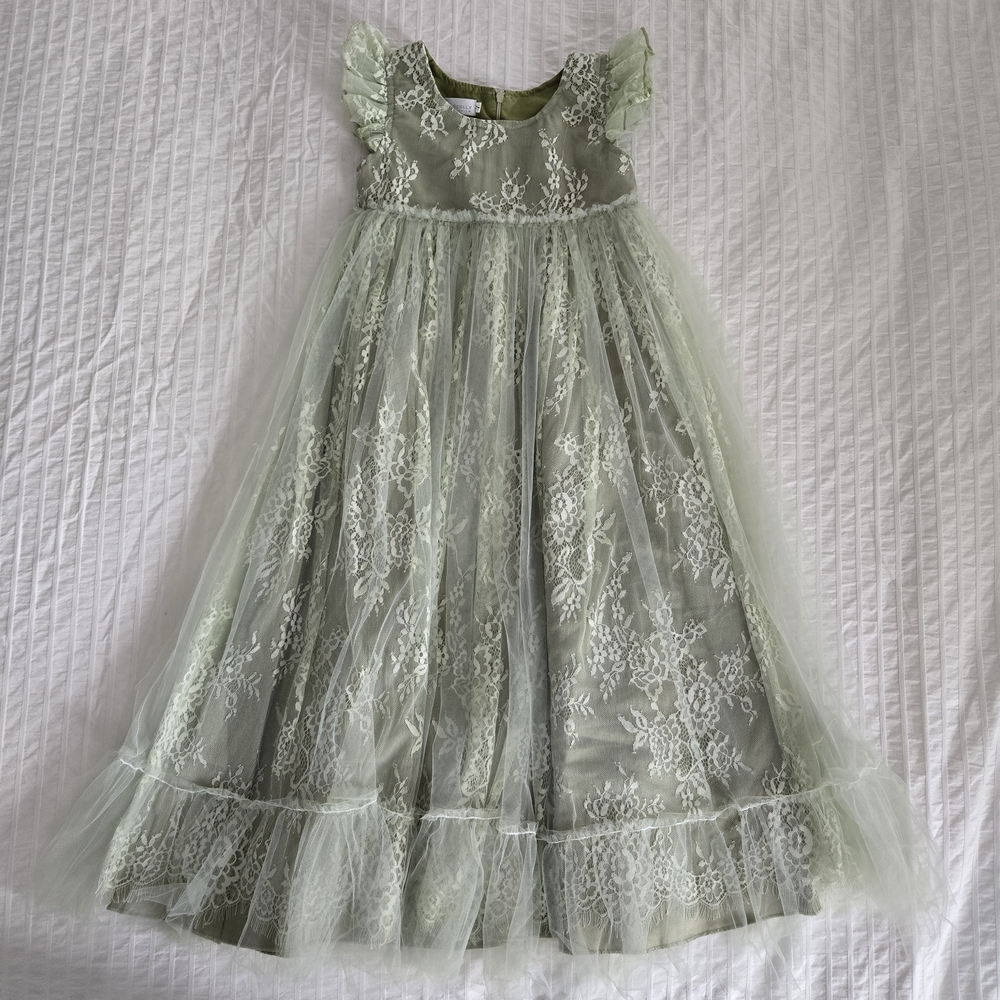 Trish Scully Clara dress, 7, EUC, Sage - Picture 4 of 5